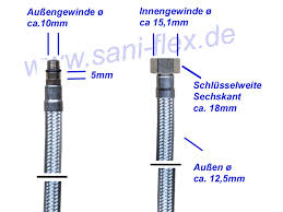 Drehe das ventil der hauptwasserversorgung. Panzer Flexschlauch Dn8 M10x1ag Kurz X 3 8 Um Armaturenanschluss