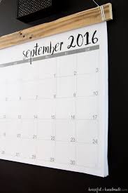 Diy Giant Rustic Wall Calendar With Printable Diy Calendar Wall Diy Calendar Wall Calendar