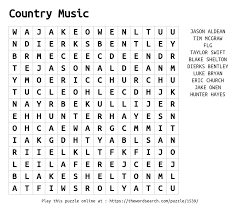 Looking for a great new podcast to play in between your favorite playlists? Download Word Search On Country Music