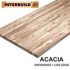 natural wood grain with live edge