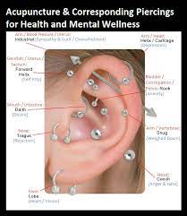 Acupuncture Corresponding Piercings For Health And Mental Wellness Ear Piercings Chart Different Ear Piercings Piercing Chart