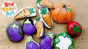 More images for how to paint garden stones » Rock Painting Vegetables Learn How To Paint Stones As Garden Markers Youtube