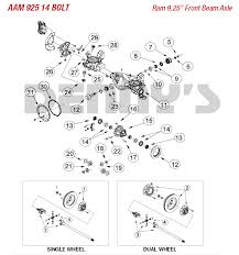 Aam American Axle 9 25 Inch Front Axle Parts For American Axle Front End In 2003 And Newer Dodge Ram 2500 And 3500 4x4 Trucks