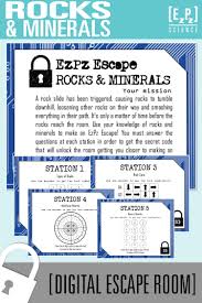 Rocks And Minerals Escape Room Science Escape Room Interactive Science Notebook Digital Science Middle School Science Experiments