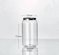 330ml clear beverage plastic bottle disposable pet can wholesale