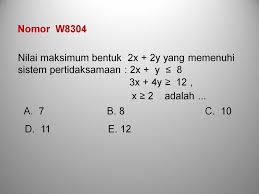 Nilai maksimum 2x+y+3 yang memenuhi. Peta Konsep Peta Konsep C Nilai Optimum Suatu Fungsi Sasaran Ppt Download
