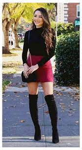 Red Skirt Black Top Outfit Redskirtblacktopoutfit Jessica Ricks In 2021 Jessica Ricks Casual Going Out Outfits Fashion