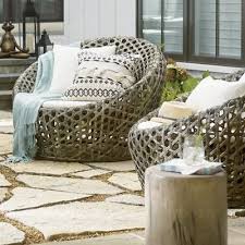 Mason Cocoon Chairs Set Of Two Grandin Road In 2020 Patio Furniture Sets Vintage Rattan Furniture Lifestyle Furniture