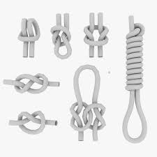 Several types of knots can be distinguished for a variety of purposes. 9 Knots Free 3d Model