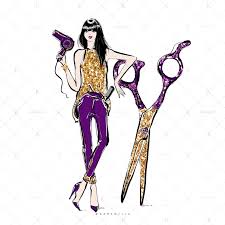 Hairdresser Clipart Glitter Manicure Stickers Fashion Etsy Beauty Salon Decor Glitter Manicure Hair Mannequin