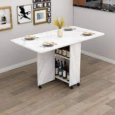 Choose from a large selection of tables, chairs, dining room sets, dinnerware and accessories. Wooden Folding Dining Table With Wheels Living Room Kitchen Tables Furniture Eco Friendly Wood Movable Storage Wall Table Dining Tables Aliexpress