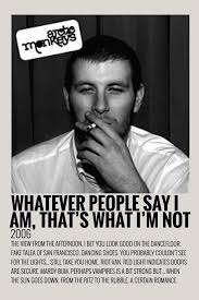 Imaginary highways (acoustic fan made album). Minimalist Polaroid Album Poster Arctic Monkeys Whatever People Say I Am That S What I M Not Music Poster Ideas Music Poster Design Film Posters Minimalist