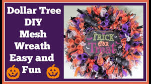 This easy to follow tutorial will have you making beautiful wreaths in no time! Dollar Tree Diy My First Mesh Wreath Halloween Youtube