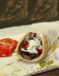 Leg Of Lamb Gyro With Tzatziki Sauce Food Done Light Lamb Gyros Recipes Food