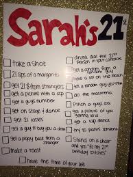 Fun Things To Do For 21st Birthday Without Drinking Pin By Sarah Green On Getting Crafty 21st Birthday Checklist 21st Birthday Signs Checklist 21st Birthday Sign