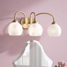 Joss Main Jaina 3 Light Dimmable Vanity Light Vanity Lighting Gold Bathroom Light