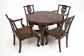 Shop 78 top antique dining room sets and earn cash back all in one place. Antique Dining Table Chairs Set Set Of 5 For Sale At Pamono