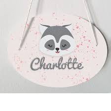 Plaque De Porte Personnalisee Avec Prenom Raton Laveur Etsy Reusable Tote Bags Reusable Tote Reusable