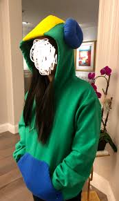 Bright suit for children brawlstars brawl stars leon leon costume game hero costume green suit a gift for a boy hoody. My Mom And I Made A Leon Hoodie Brawlstars