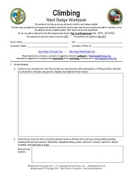 This workbook can help you but you still need to read the merit badge pamphlet. Climbing Merit Badge Worksheet Answers Promotiontablecovers