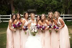 Beautiful Blush Bridesmaid Dresses From Real Weddings A wedding party may decide to go in on a group gift, but before someone starts shopping, decide how much you will all spend in total or what you can each afford to spend. beautiful blush bridesmaid dresses from real weddings