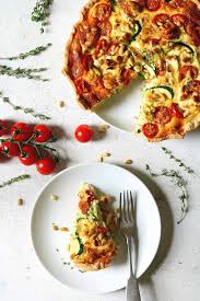 Mary berry shows you how to make a sweet shortcrust pastry, which will form the base of a classic tarte au citron. Courgette Quiche With Cherry Tomatoes Feta The Last Food Blog
