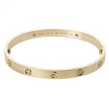 Check out our cartier bracelet selection for the very best in unique or custom, handmade pieces from our bangles shops. Cartier 4 Diamonds Yellow Gold Love Bracelet 19 Cm Cartier Tlc