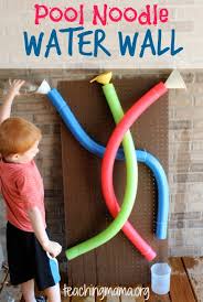 Let your child begin building and engaging in some imaginative play! Pool Noodle Water Wall