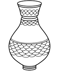 Mother's day flowers vase with three flowers | coloring page. Simple Vase Coloring Sheet Flower Coloring Pages Flower Coloring Sheets Flower Coloring Pages For Kids