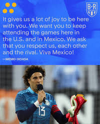 Please stop tomorrow at the stadium and in the upcoming games in the gold cup, in the qualifiers, in mexico, or abroad, he said. B R Football On Twitter Before Kickoff Of Mexico S Match Against Panama Captain Guillermo Ochoa Urged Mexico Fans To Stop Using A Homophobic Chant Https T Co Rdgaaxb1u5
