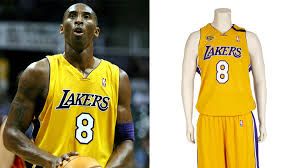 Nba jersey kobe bryant 24 la lakers yellow basketball swingman shirt. Kobe Bryant S Lakers Uniforms And Cement Handprints Are Up For Auction Robb Report