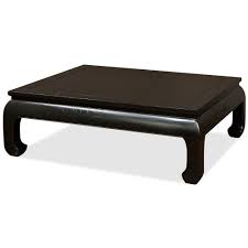 Inspired by ming dynasty furniture dating back to the 16th century, this square coffee table is made of oak, a hardwood prized as much for its distinctive grain. Matte Black Elmwood Ming Coffee Table