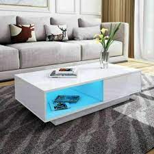 Moderner laptoptisch white desk 120x60 schreibtisch hochglanz weiß verchromt. Led Couchtisch Weiss Kaffeetisch Hochglanz Kaufland De