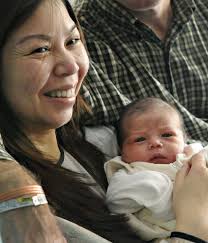 First baby makes a delayed debut