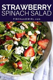 The Best Strawberry Spinach Salad Recipe With Baby Spinach Sweet Strawberries Buttery Pecans An Spinach Salad Recipes Spinach Strawberry Salad Spinach Salad