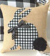 Black And White Buffalo Check Pillows Hobby Lobby Bunny Pillow Cover Black And White Bunny Pillow Easter Pillow Cover Easter Bunny Pillow Black White Easter Spring Pillow Cover Easter Pillows Spring Pillows Pillow Covers