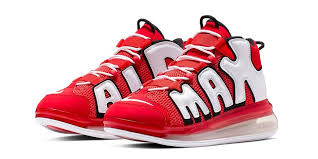 The Nike Air More Uptempo 720 Receives A University Red Colorway Nike Nike Casual Shoes Nike Air