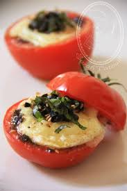 Tomates Farcies Au Chevre Tapenade Et Basilic Sarah Tatouille Tomates Farcies Cuisine Vegetarienne Recette Tomate