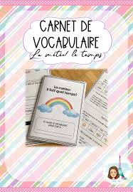 Français langue étrangère (fle) grade/level: Carnet De Vocabulaire Meteo Temps Wortschatzheft Unterrichtsmaterial Im Fach Franzosisch Unterrichtsmaterial Wortkarte Sprechubungen