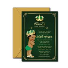 Green Prince Baby Shower Invitation, Prince Baby Shower Invites, Emerald  Baby Shower Invitation Template, Green and Gold Invitations