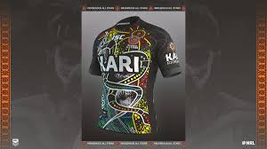 Replicating what your players will be wearing on game day, the jersey displays vibrant indigenous artwork which represents two cultures coming together to play the greatest game of all. Nrl On Twitter The 2020 Indigenous All Stars Jersey Nrlallstars