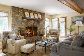To make the living room. Rustic Living Room In Neutral Palette Landhausstil Wohnbereich Nashville Von Marcelle Guilbeau Interior Designer Houzz