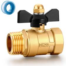 3/4 in GHT Full-Flow Brass Hose Shut-Off Ball Valve with ...