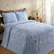 Shop with afterpay on eligible items. Better Trends Ashton Collection In Medallion Design Blue Queen 100 Cotton Tufted Chenille Bedspread Ss Bsasqubl The Home Depot