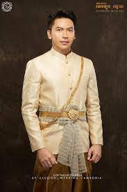 Cambodian Handsome Man In Traditional Wedding Dress Amazing Cambodia Wedding Costume Beautiful Thai Women Wedding Costumes Cambodian Clothes
