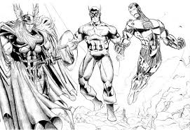 Captain america is a superhero appearing in marvel comics. Thor And Captain America And Iron Man In The Avengers Coloring Page Download Print Online Coloring Pages For Free Color Nimbus