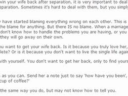 Maybe you would like to learn more about one of these? How To Win Your Wife Back After Separation Video Dailymotion