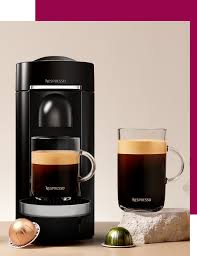 Offering freshly brewed coffee with crema as well as delicious, authentic espresso, the vertuoplus machine conveniently makes five cup sizes all at the touch of a button. Vertuoplus C Ink Black Coffee Machine Nespresso