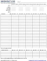 Blank Workout Chart Margarethaydon Com