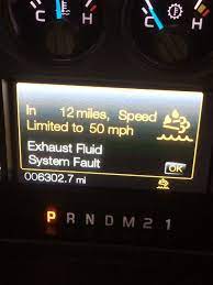 2015 F350 Def System Fault Message The Diesel Stop